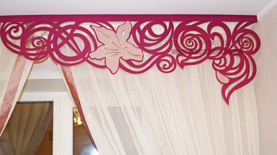 Ажурный ламбрекен м001