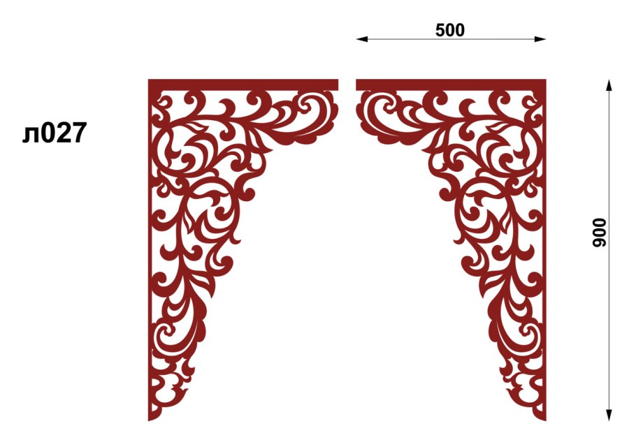 Ажурный ламбрекен на липучке к карнизу