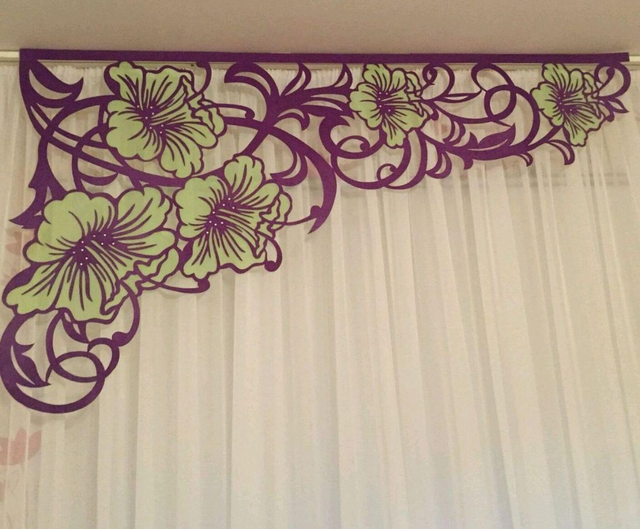 Ажурный ламбрекен м001