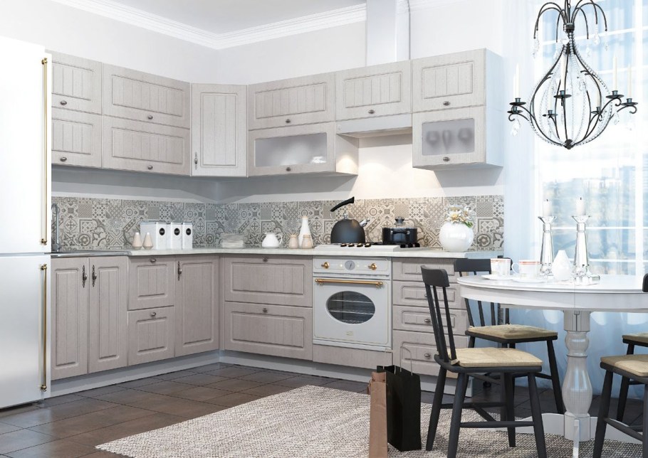 Кухня модульная Виктория Сандал белый