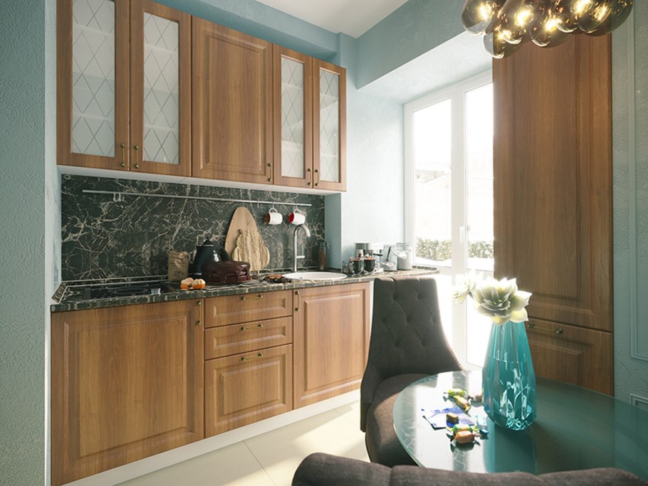 Кухня Ницца Сурская мебель дуб чернильный