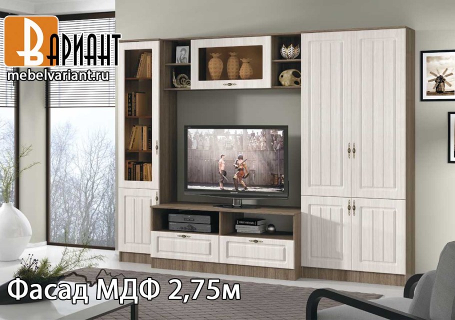 Шкаф Ницца белый глянец