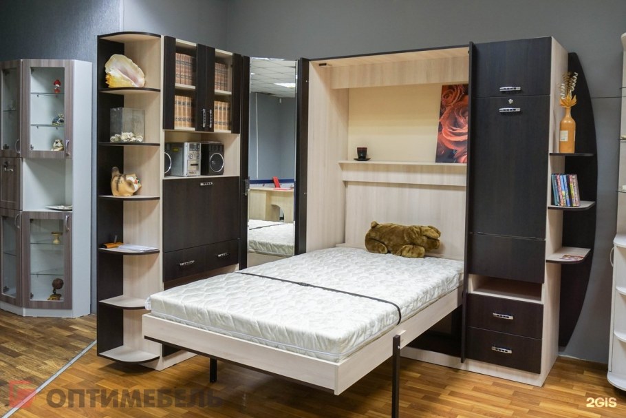 Диван встроенный в мебельную стенку