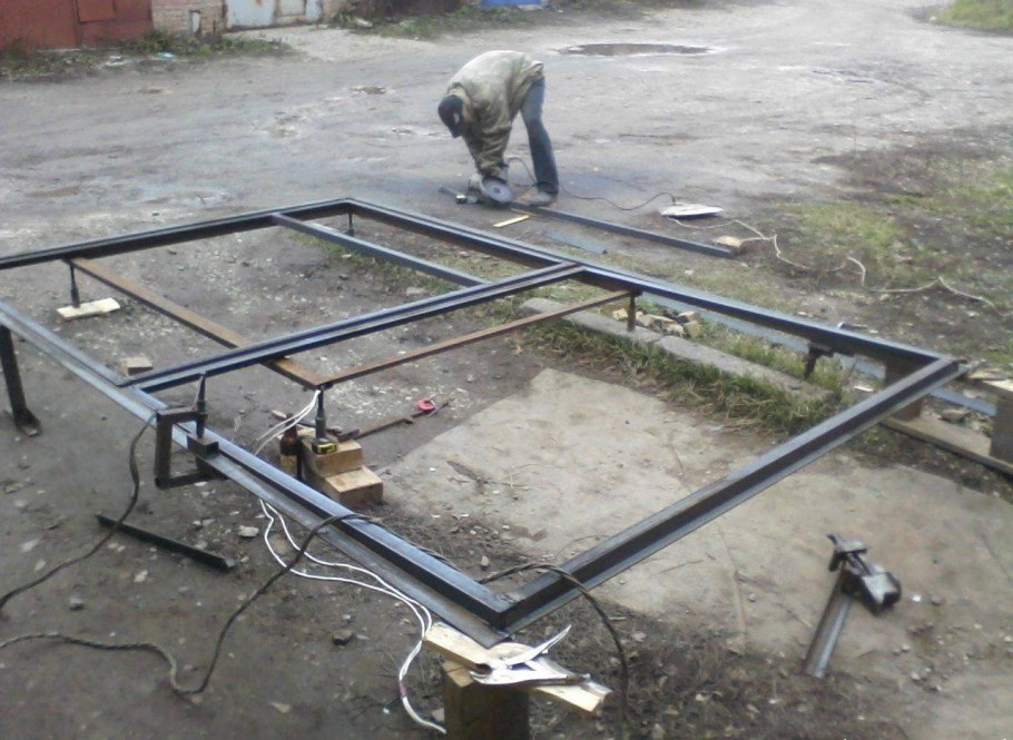 Каркас гаража из профильной трубы