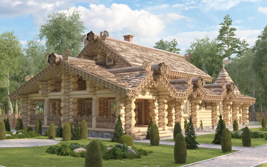 Проекты деревянных домов в русском стиле
