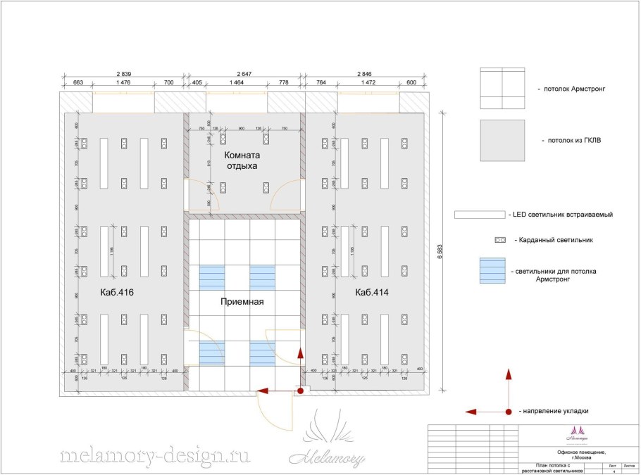План размещения выключателей