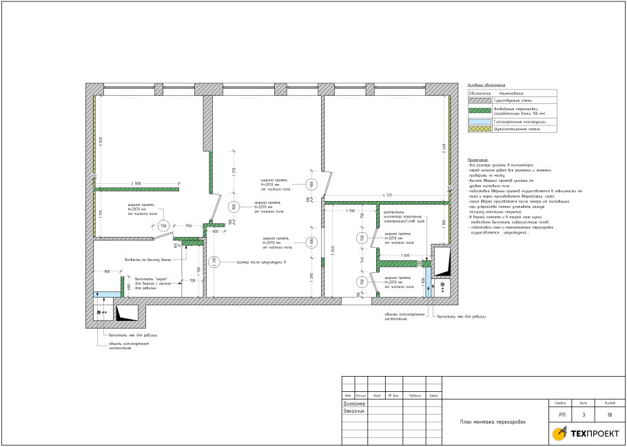 Монтажный план чертеж