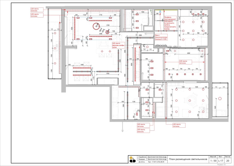 План электрики в квартире