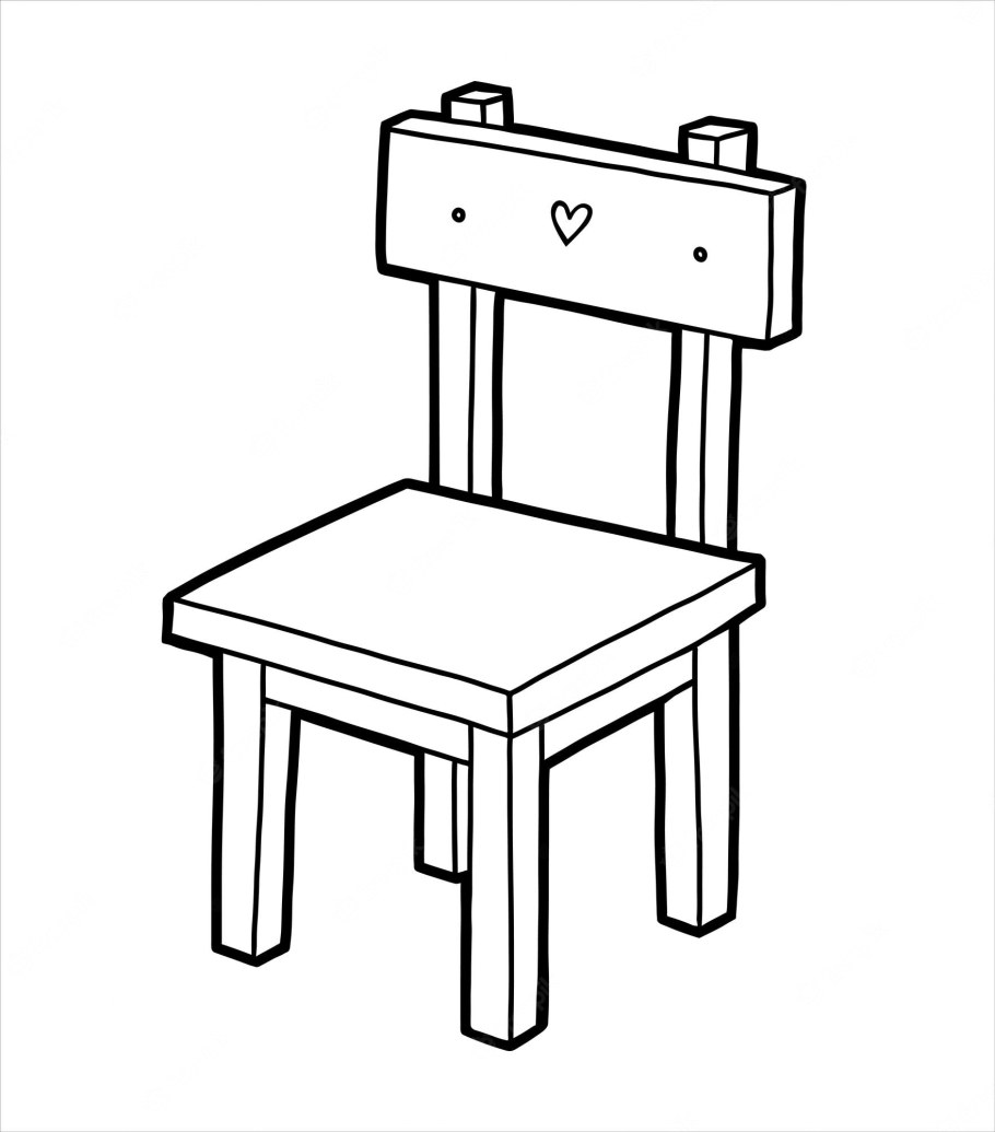 Стул раскраска для детей