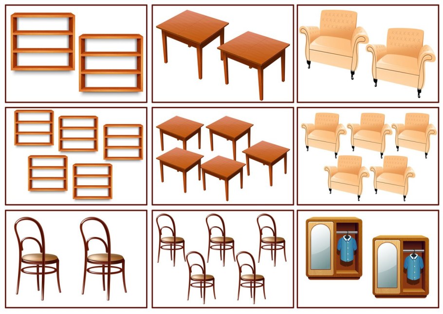 Дидактический материал по теме мебель