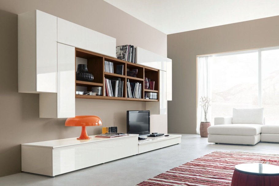 Минималистичные стенки в гостиную