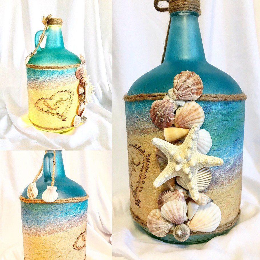 Бутылка в ракушках
