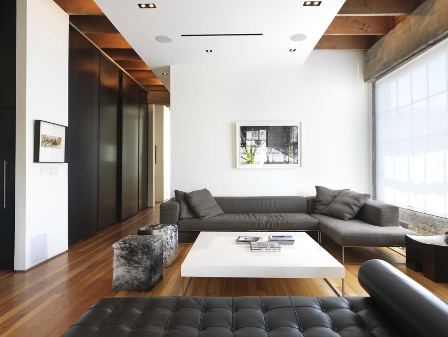 Интерьер гостиной с открытой планировкой