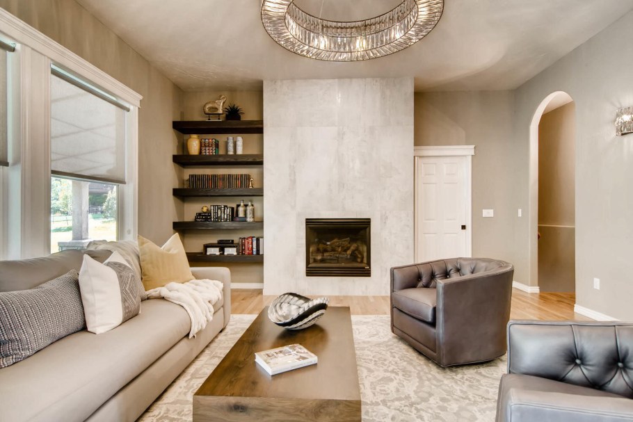 Интерьер гостиной крупный план