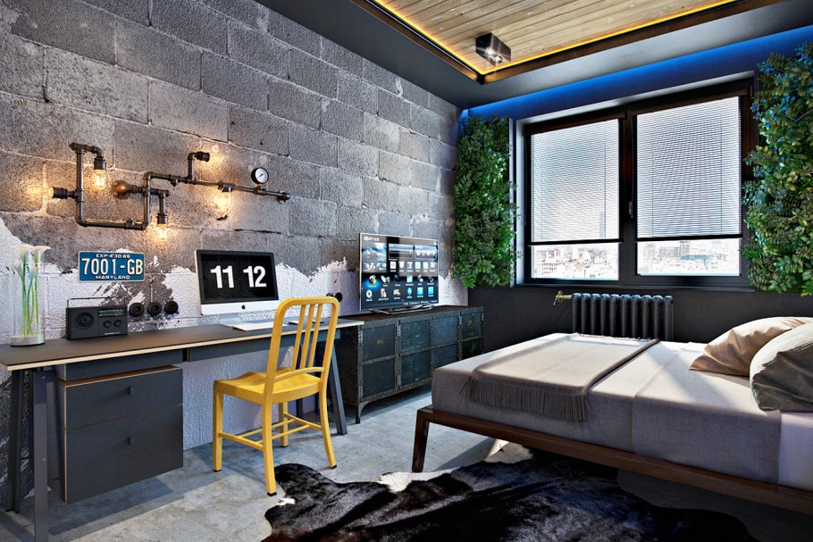 Кухня гостинная 20кв м лофт