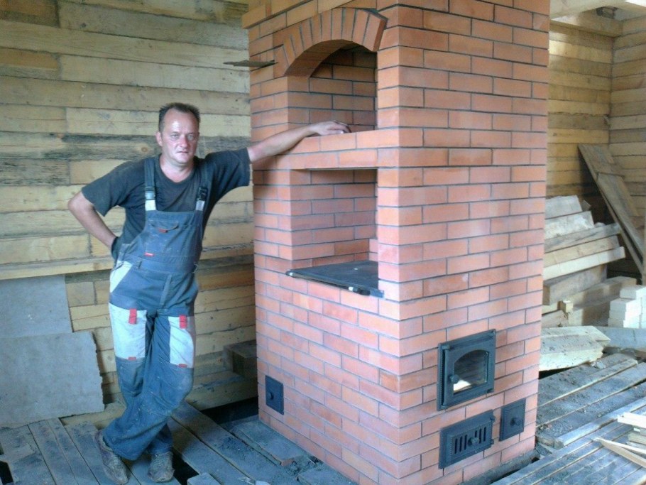 Отопительно-варочная печь шведка