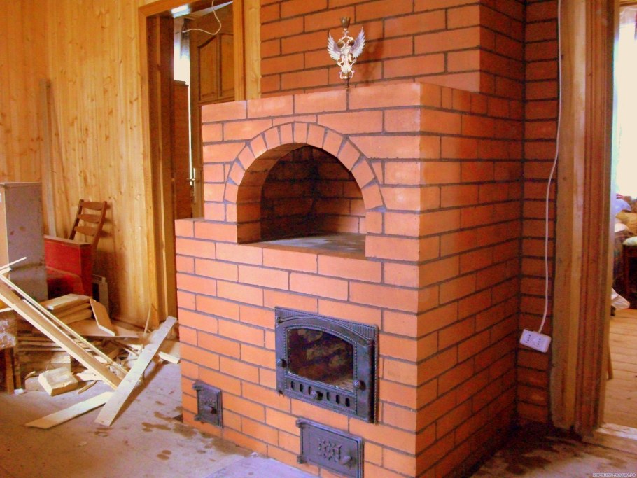 Отопительно варочная печь шведка голландка