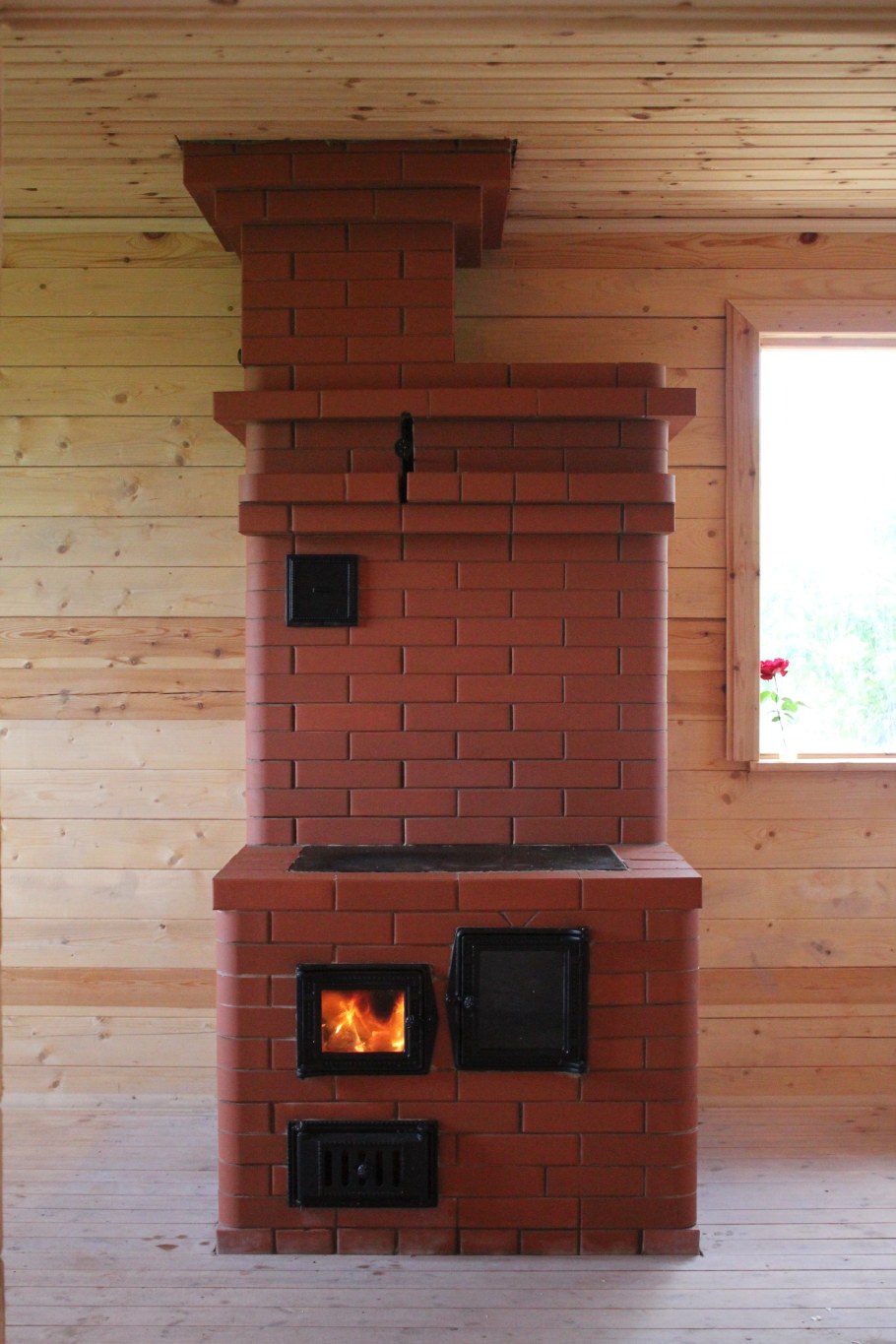 Кирпичная печь шведка отопительно-варочная