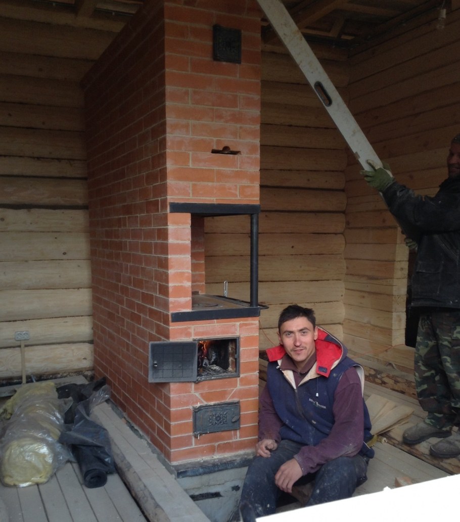 Кирпичная печь голландка отопительная варочная