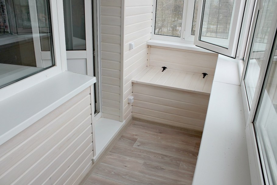 Утепление балкона пеноблоками