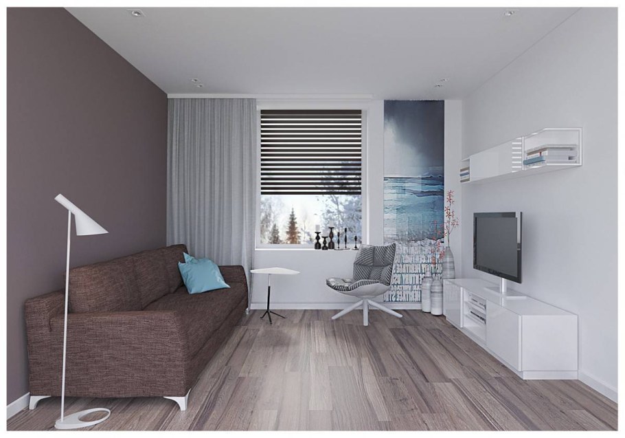 Обои для зала в квартире бюджетный вариант