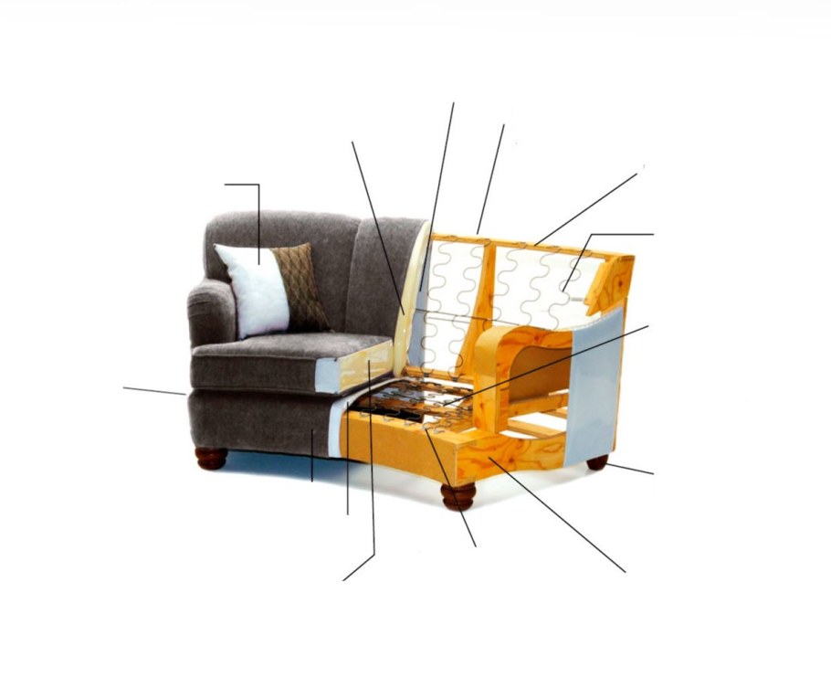 Черный диван в интерьере