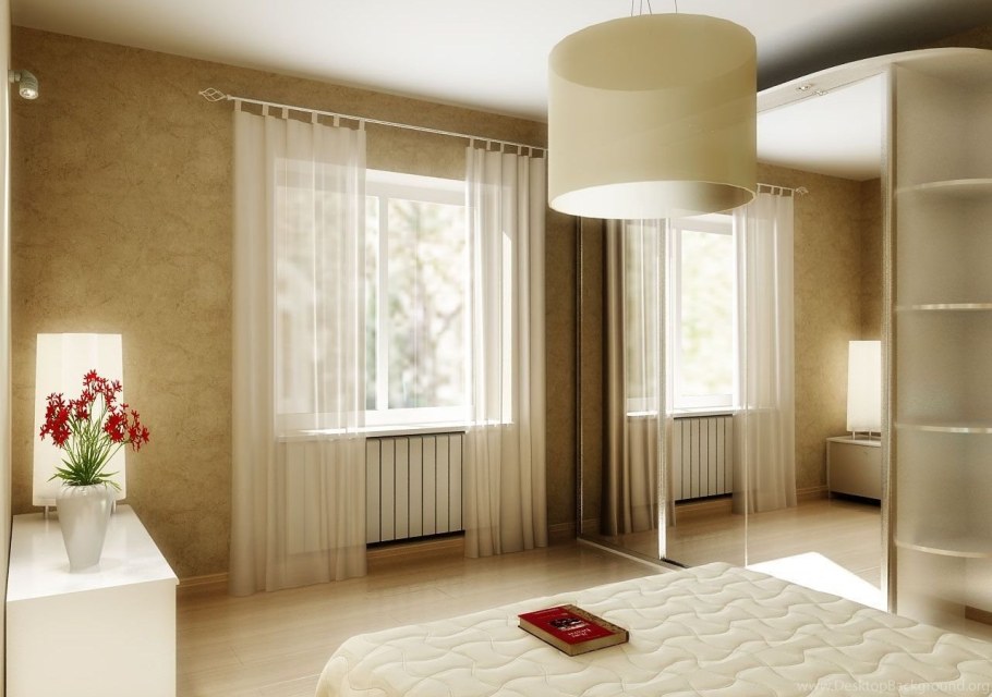 Комната с двумя окнами спальня