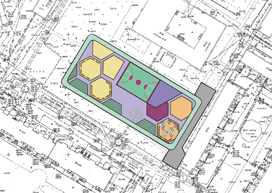 Детская площадка вид сверху