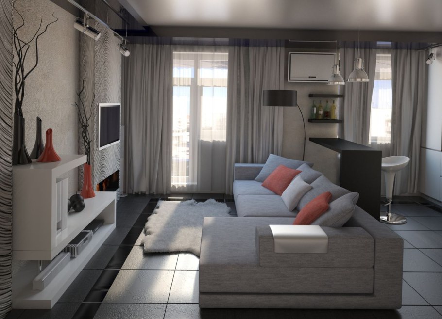 Зонирование зала 20кв