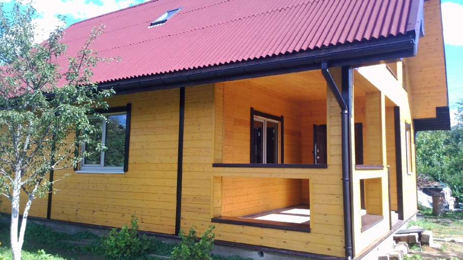 Обшить дачный домик имитацией бруса