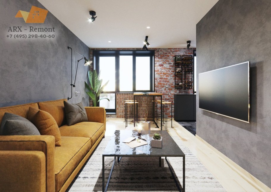 Кухня лофт 9 кв м