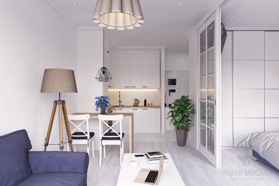 13 Кв кухня-гостиная планировки