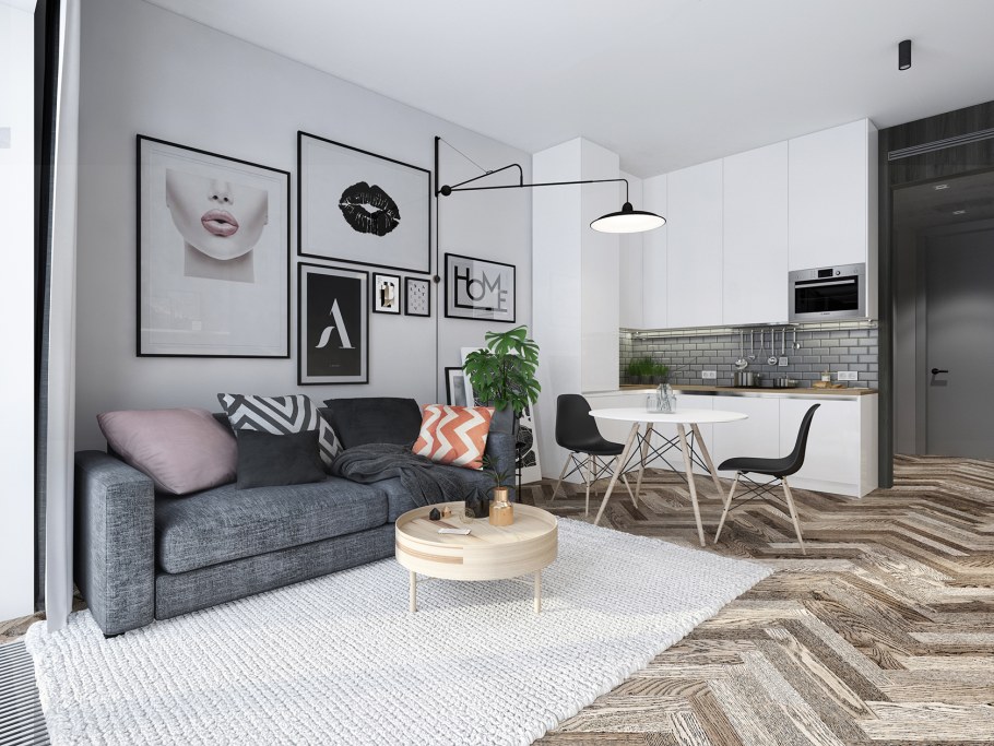 Интерьеры двушек 55 кв