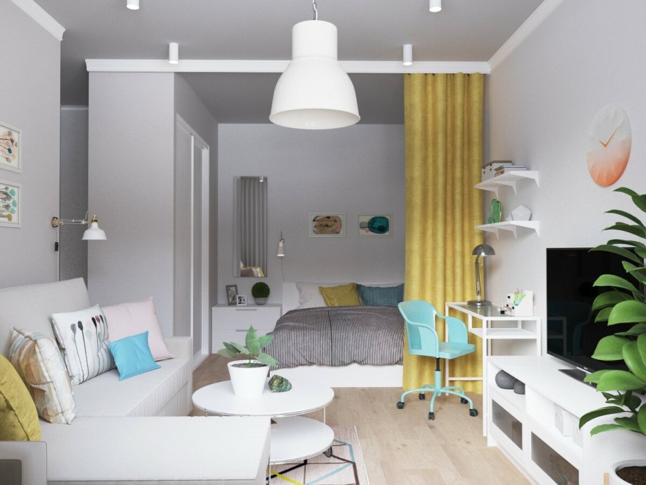 Однушка в скандинавском стиле