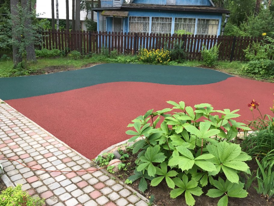 Резиновая крошка для дорожек