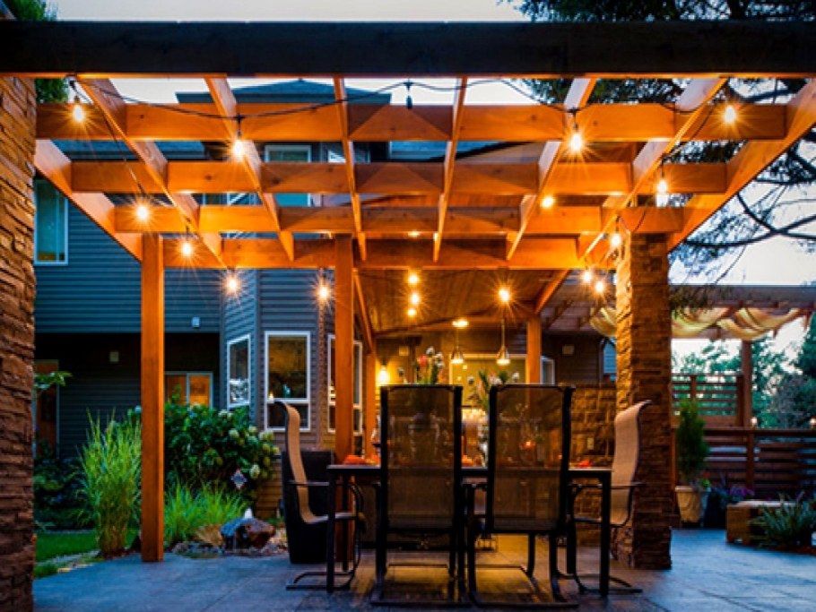 Освещение веранды на даче