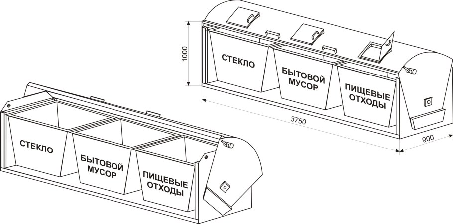 Ограждение мусорной площадки чертеж