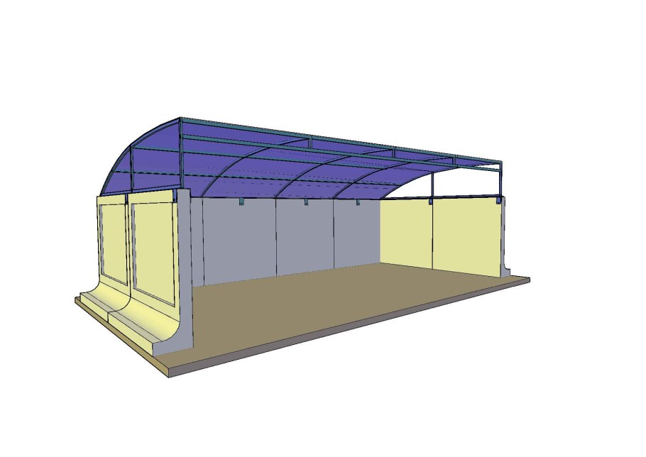 Чертеж контейнерной площадки для евроконтейнеров