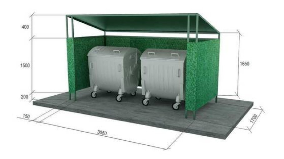 Проект площадки под мусорные контейнеры