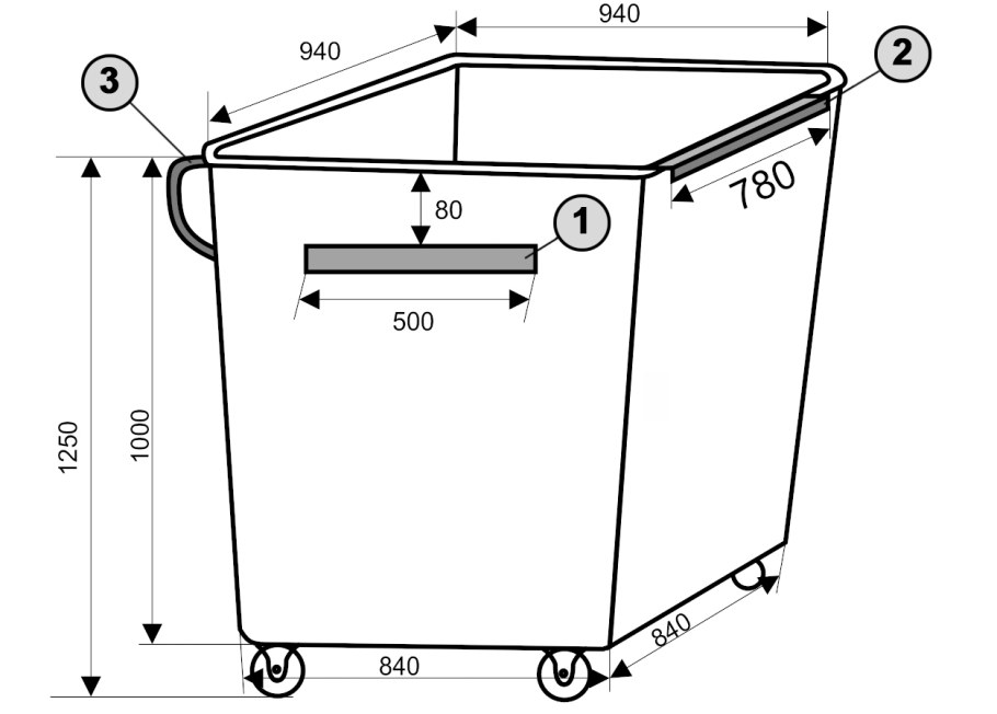 Бункер накопитель БНУ-8 м3 чертеж
