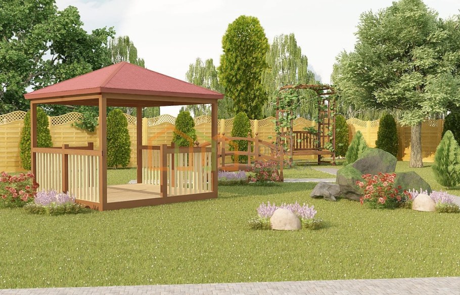 Каркасная беседка