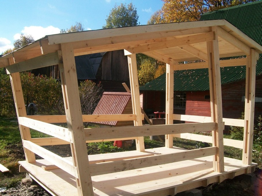 Каркас беседки из бруса 150х150