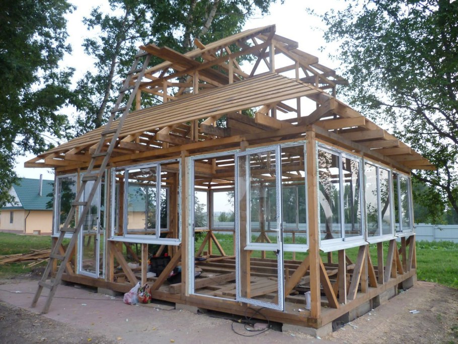 Беседка 2.3х4 из бруса 100х100