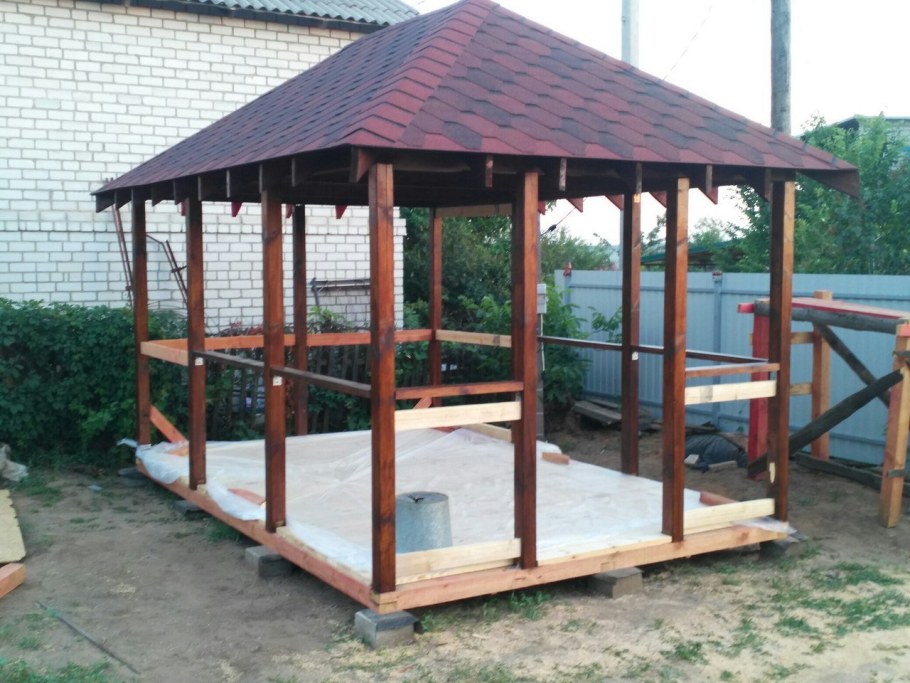 Беседка 3на5 односкатная