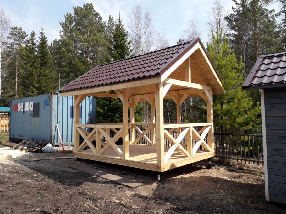 Каркас беседки из бруса 3на3
