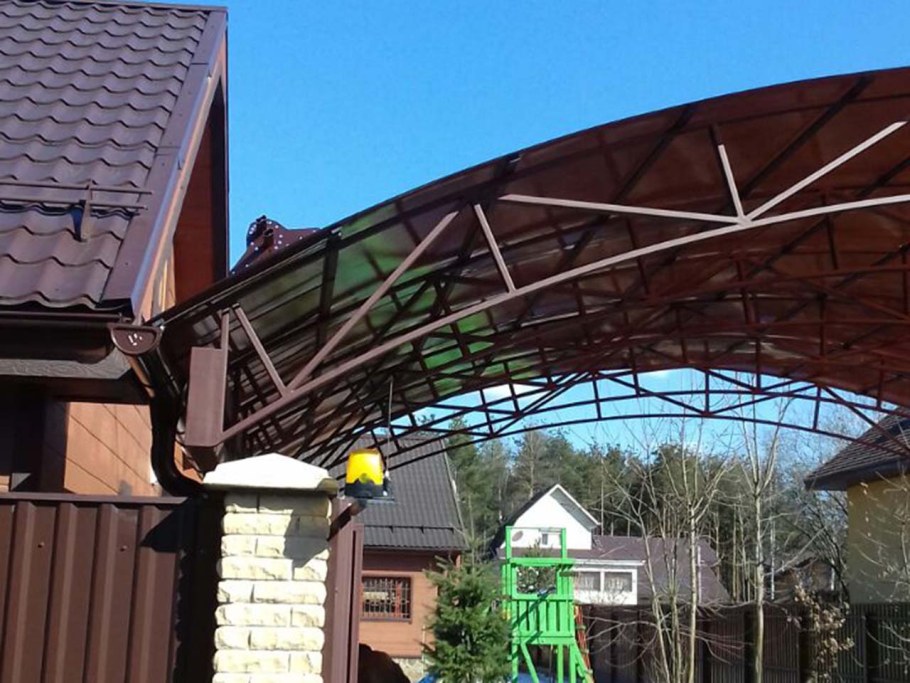 Арочный навес двухуровневый