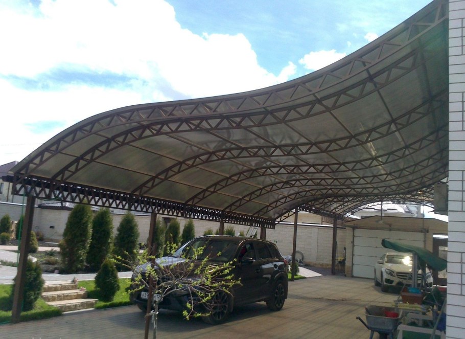 Двухуровневый навес для авто