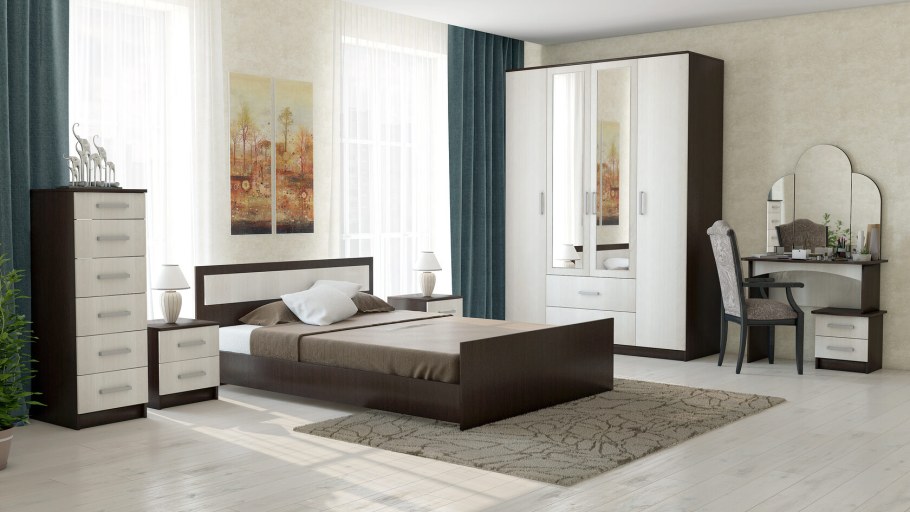 Комод к-2 (венге/дуб молочный)