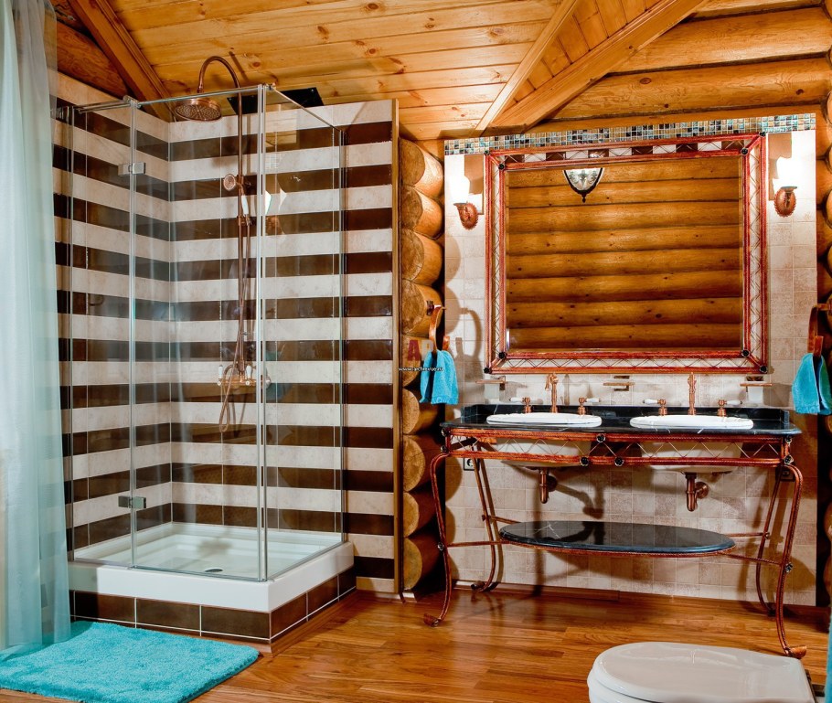 Душевая в деревянном доме