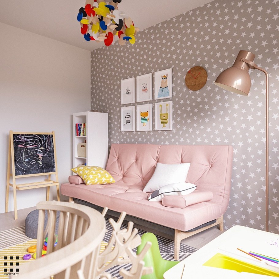 Диван в детской интерьер